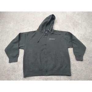 SpaceX Falcon‎ Heavy Hoodie Mens 2XL Black Full Zip Sweatshirt Rocket Logo